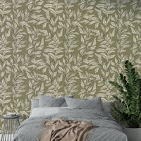 Soft botanical print wallpaper for cozy rooms

