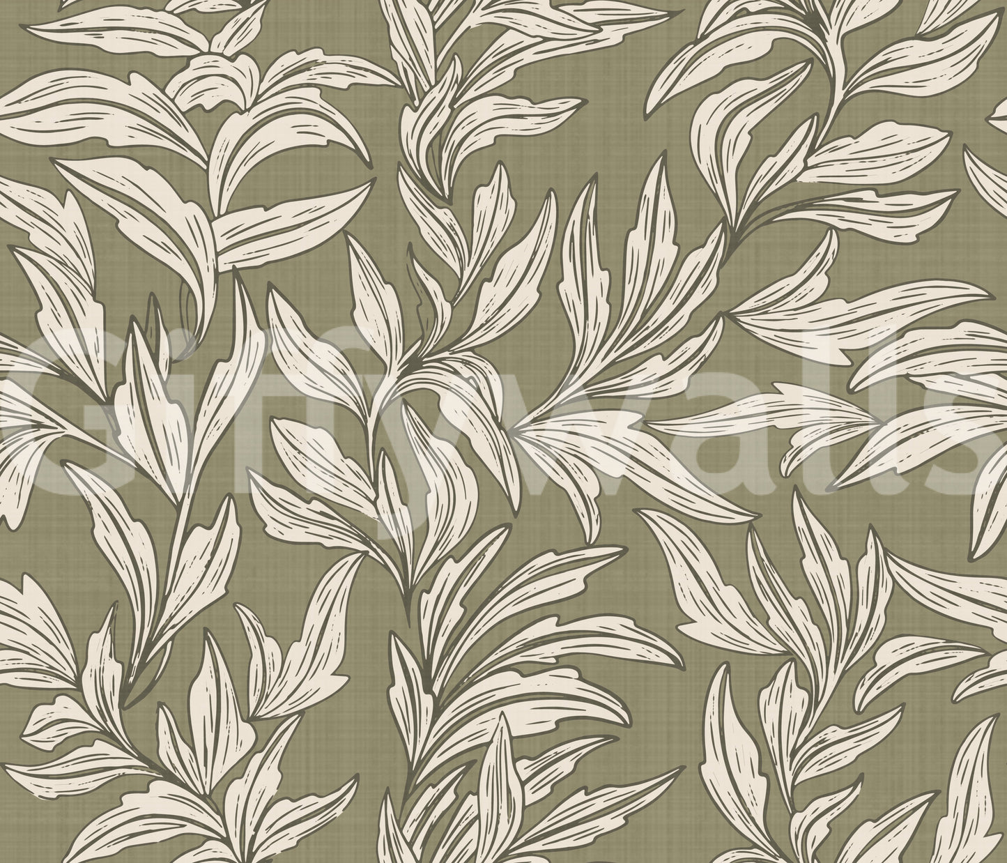 Whimsical Leaf Print Wallpaper⁠
