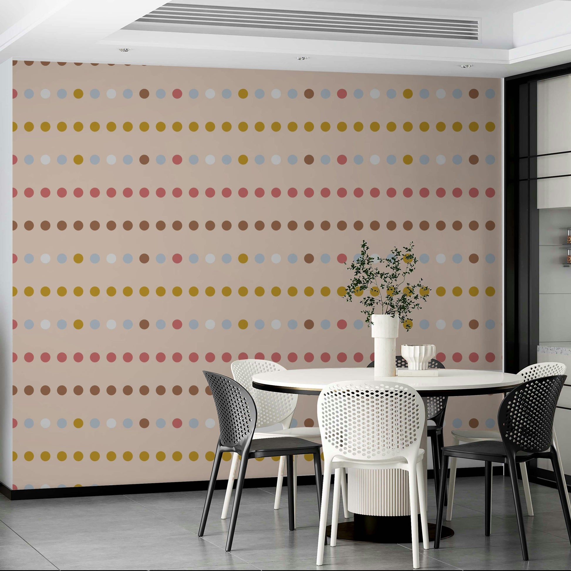 A serene dotted pattern wall mural for your decor.

