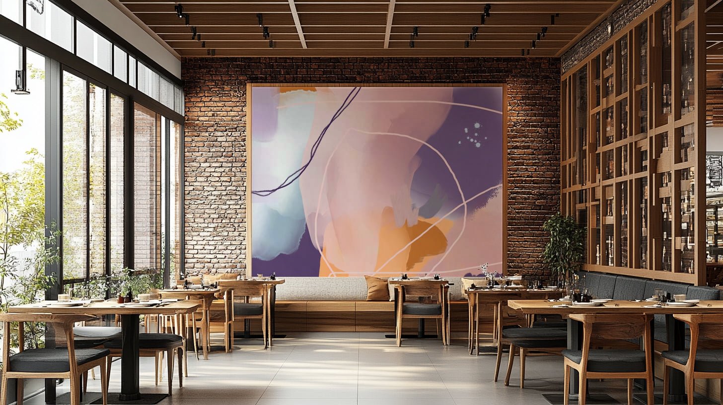 Whimsical yet refined mural for contemporary interiors

