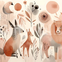 Adventure-filled Whimsical Wild Things wall mural for kids' spaces.

