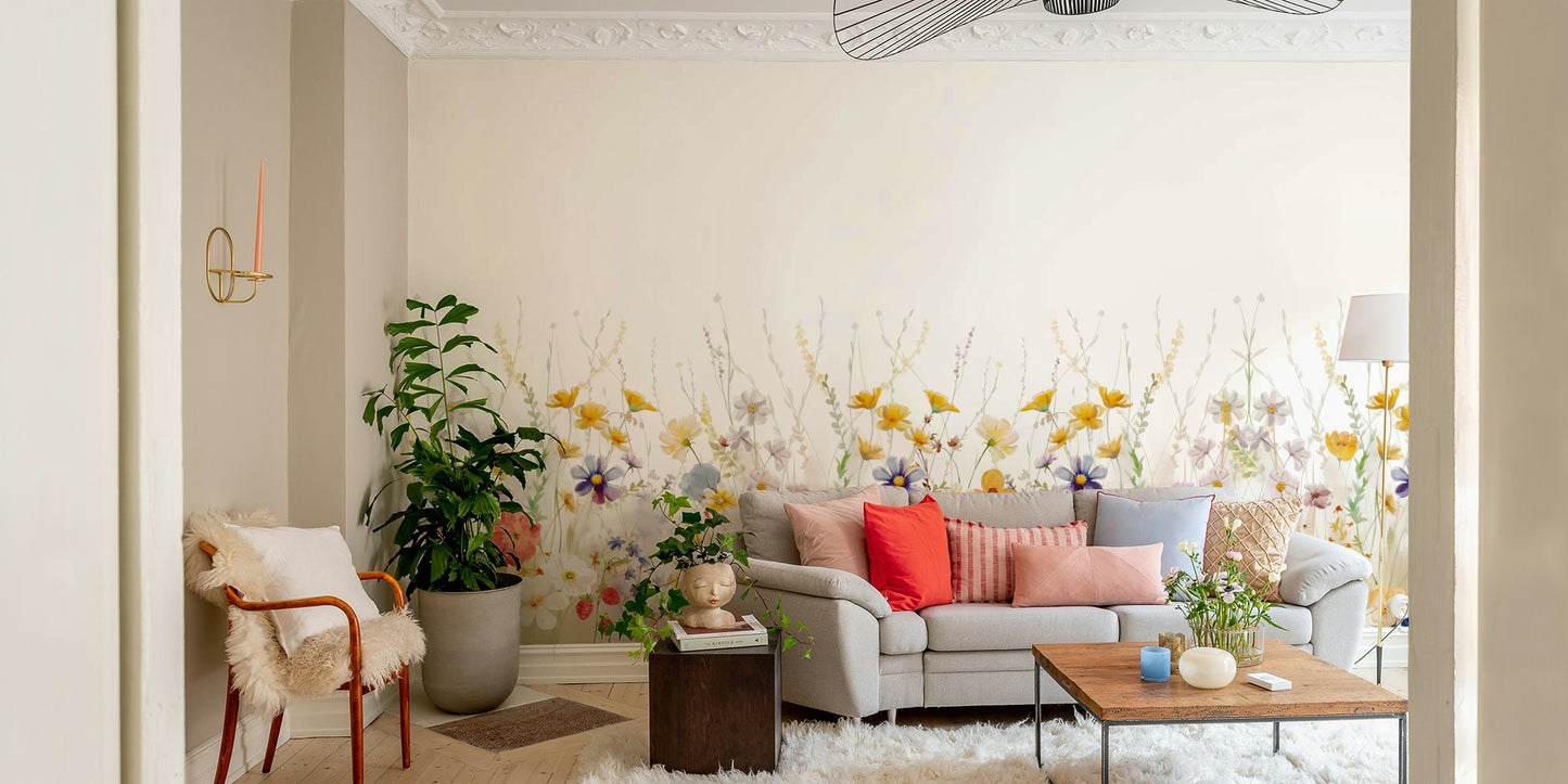 Artistic wildflower bloom wallpaper

