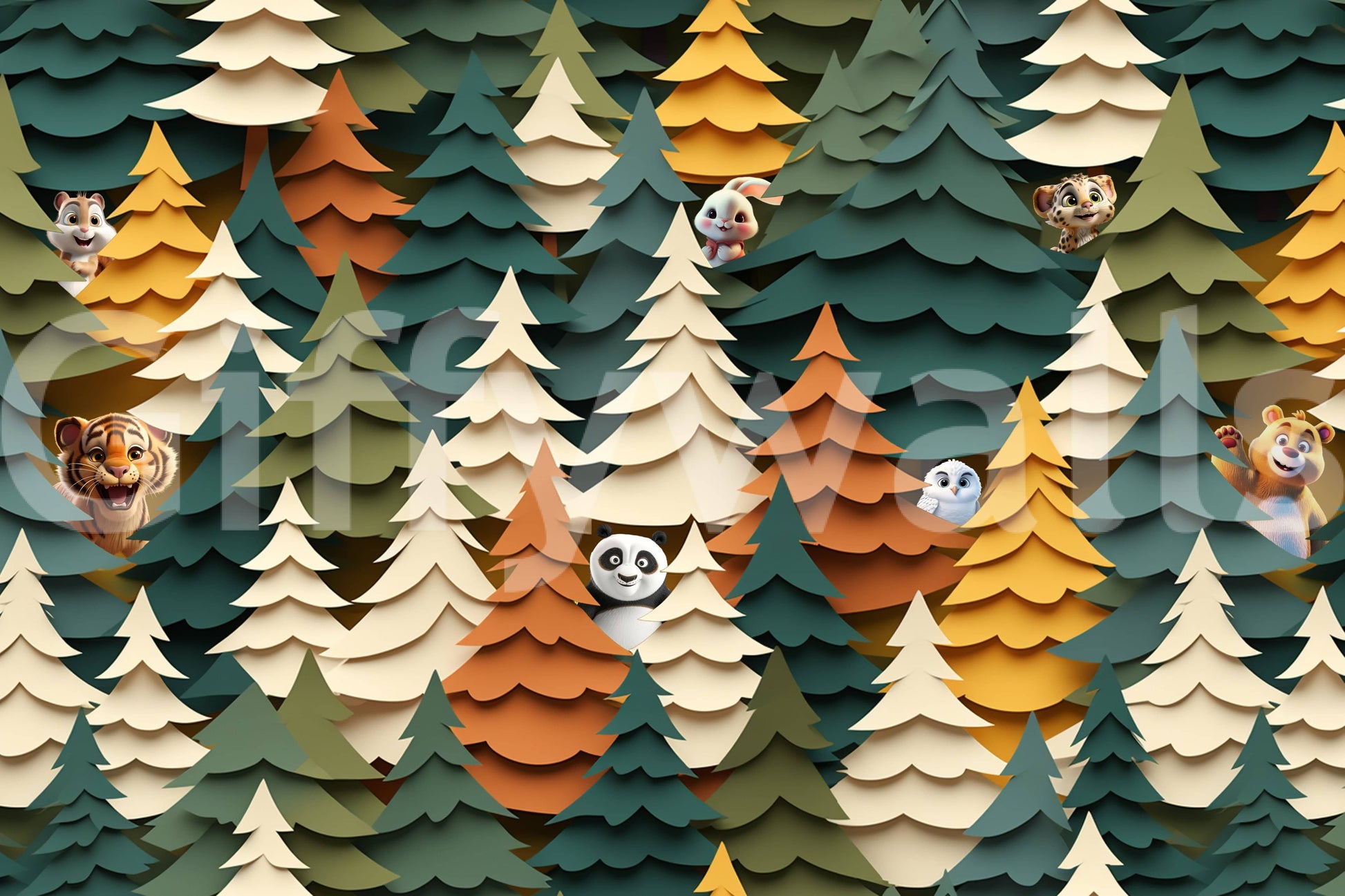 The style is a soft-focus illustration or a painterly design.

