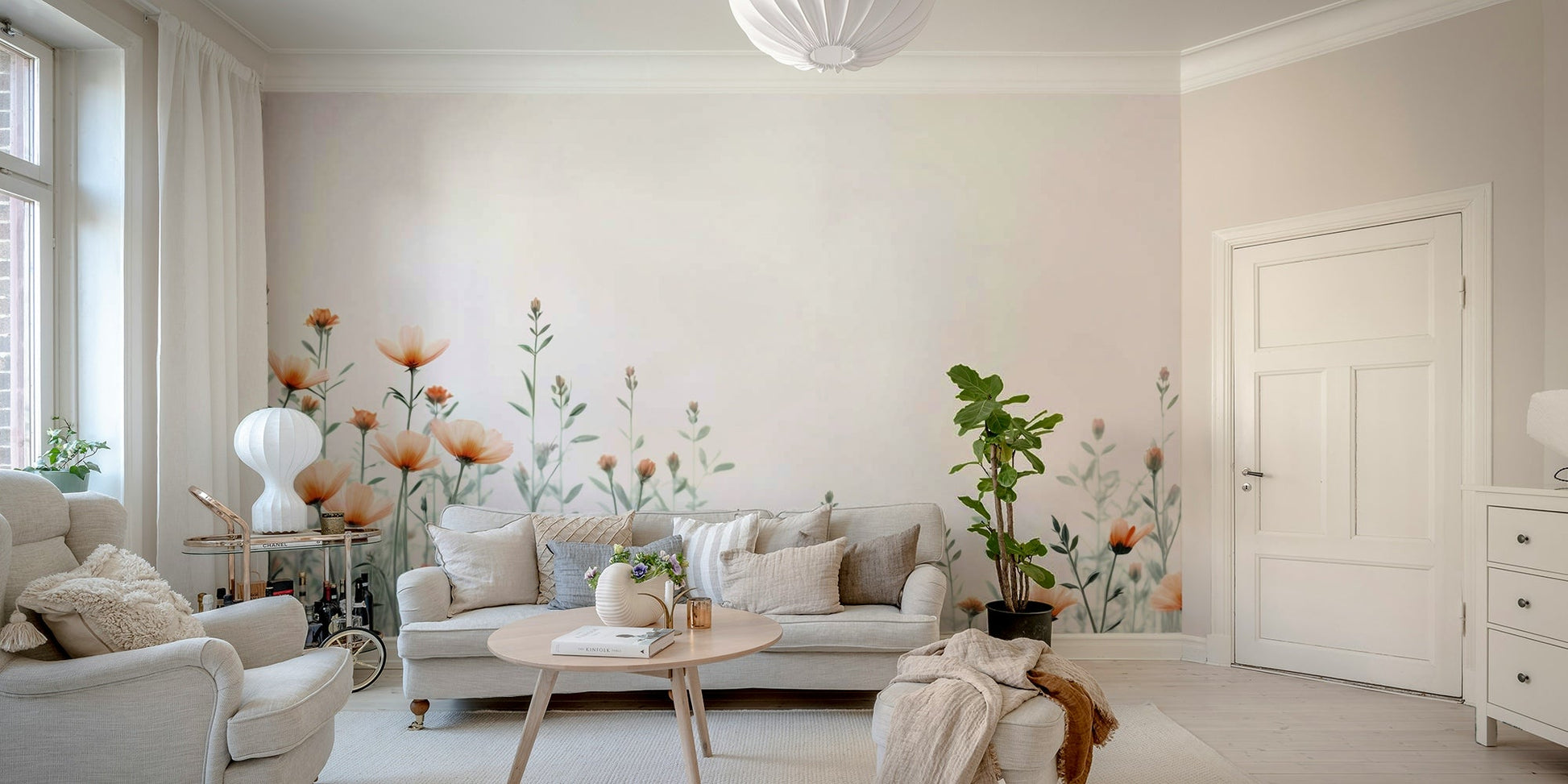 The colors are soft, muted tones of blue, purple, and black.

