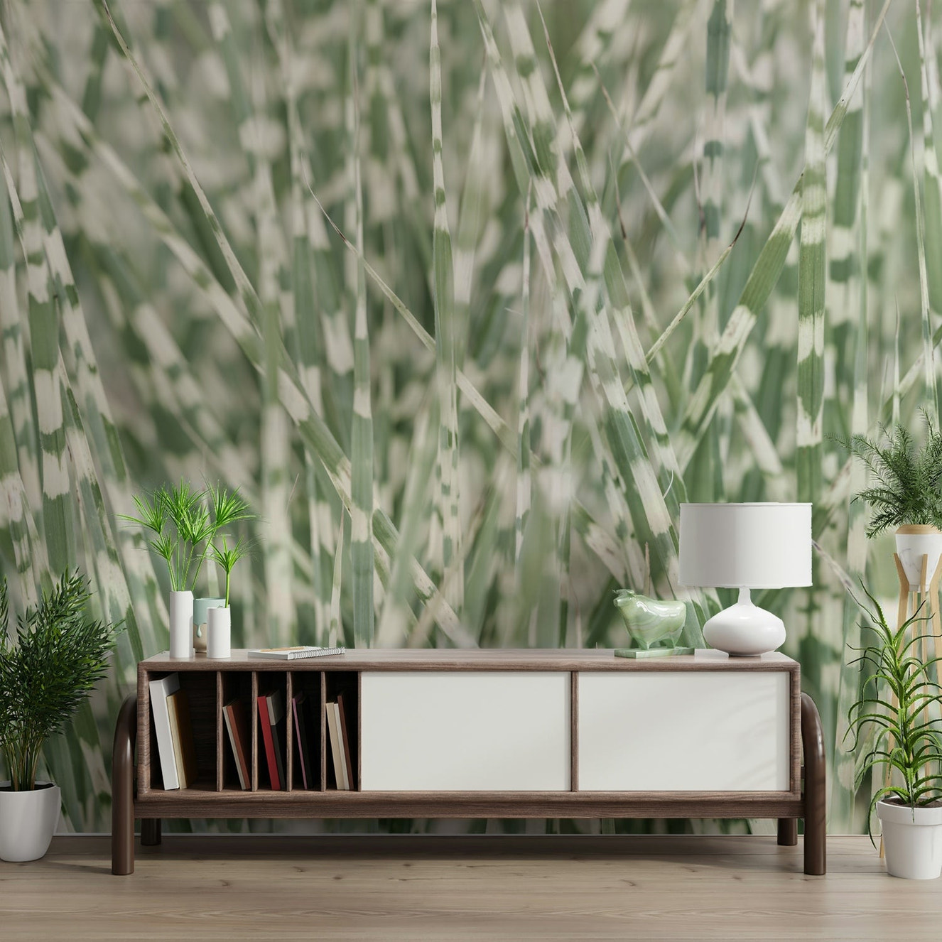 A tranquil and captivating wall mural.
