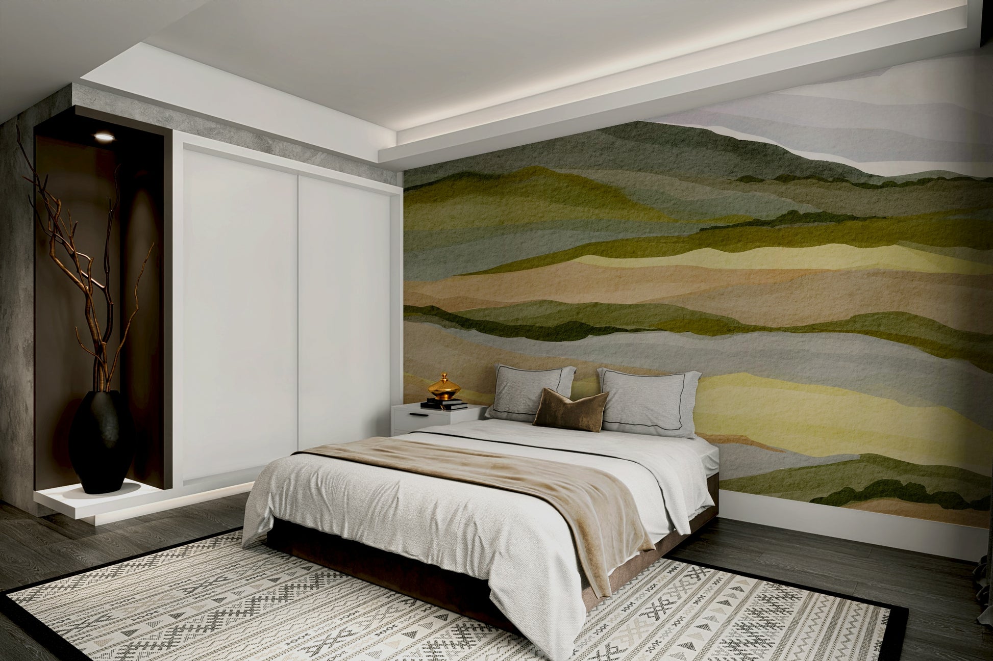 Bedroom serene mural

