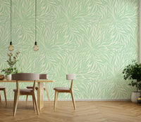 Whispering leaf mural for peaceful interiors

