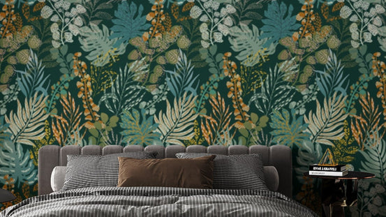 Whispering foliage peel and stick wallpaper