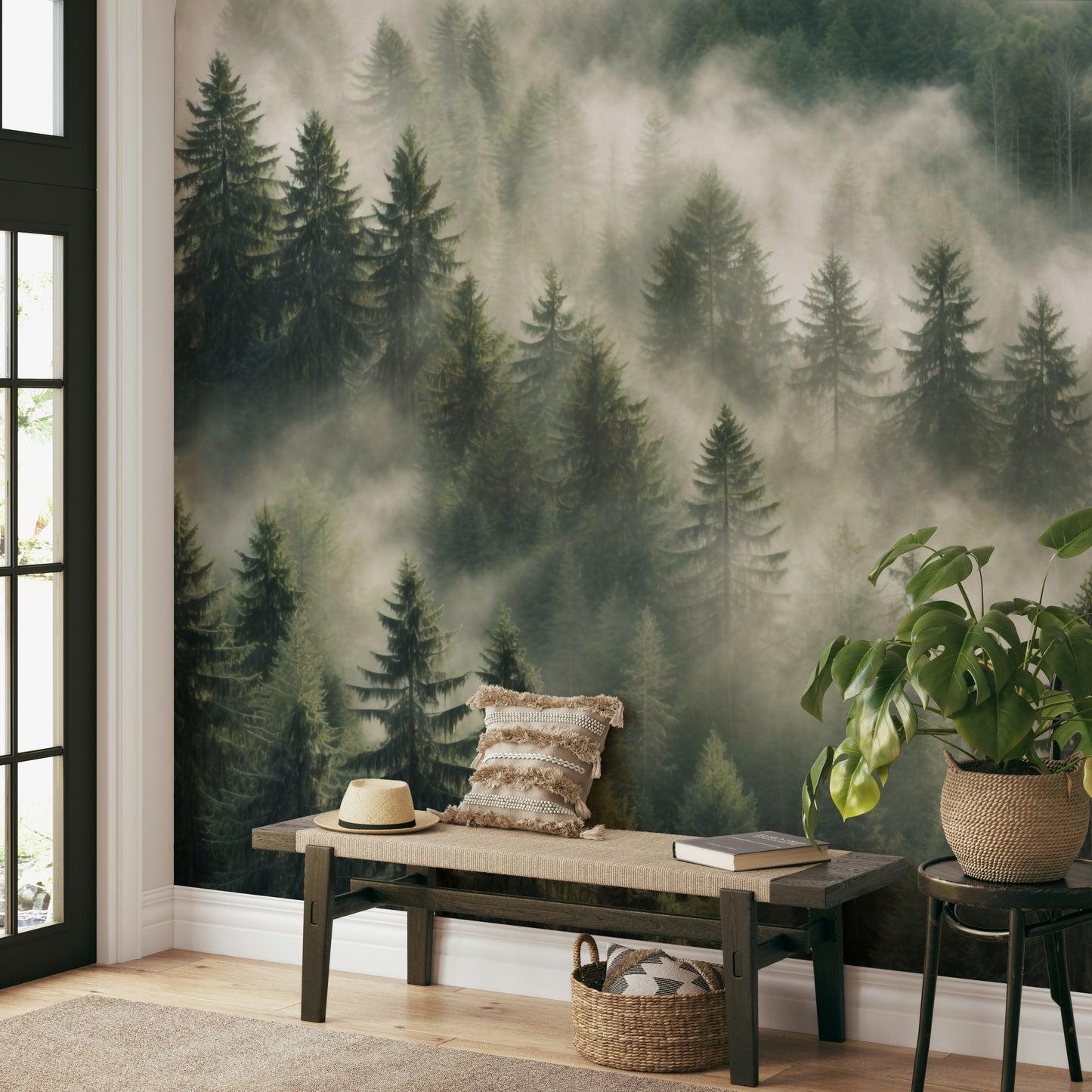 Serene woodland wallpaper for walls

