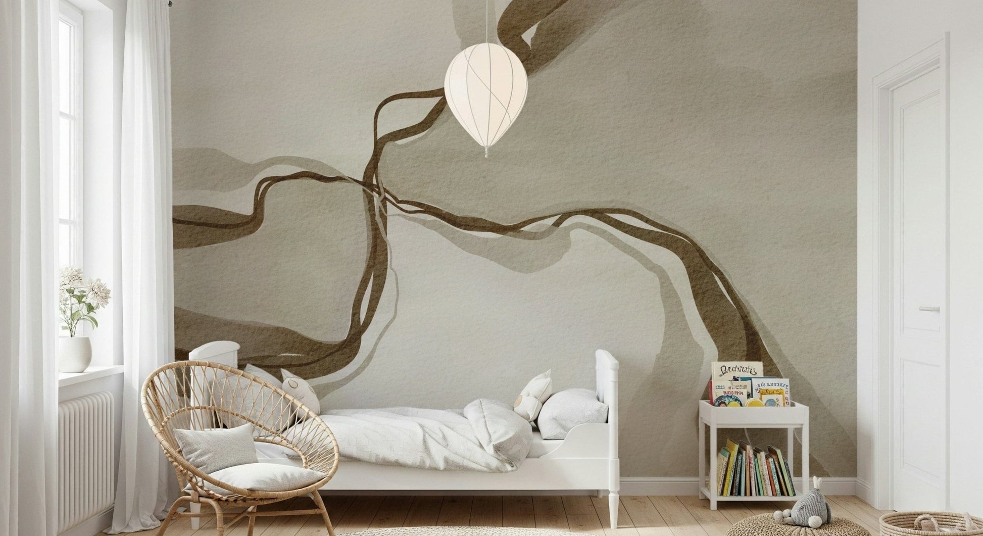 Whispers of Sepia design illustrating smooth river like patterns in sand colors.
