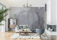 Grayscale Whispers of Spring beautiful cascading foliage.