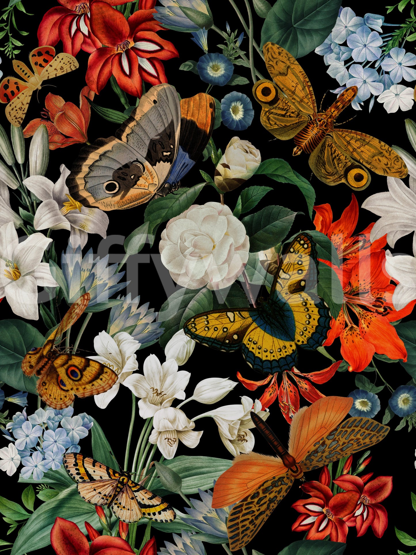 Subtle, dark-toned wallpaper creating a serene ambiance

