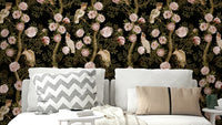 Whispers of the Tropics 1 Wallpaper with soft palm leaves.

