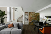 Watercolor floral mural for walls

