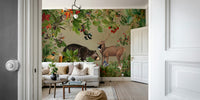 Hand-painted forest wall mural

