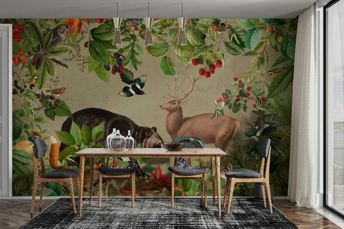 Whispers of the Wildwood mural wallpaper

