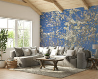 White Blossoms Against a Clear Blue Sky - Spring Nature Photography Wall Mural