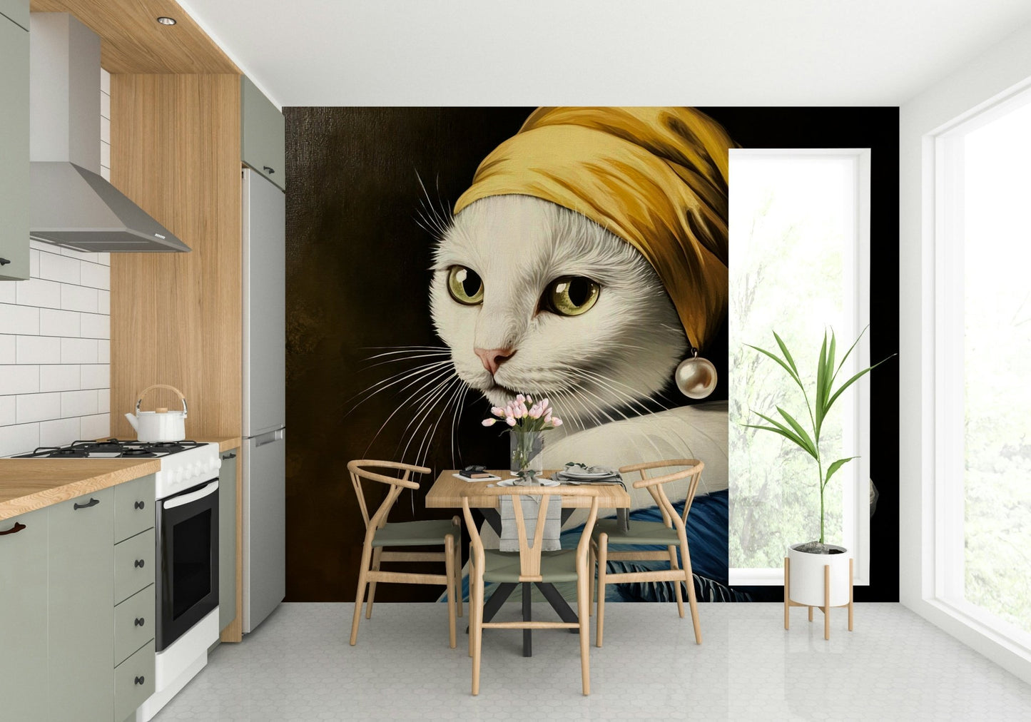 cat dressed in a blue robe

