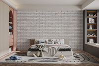White Concrete Industrial Brick Wallpaper - Giffywalls