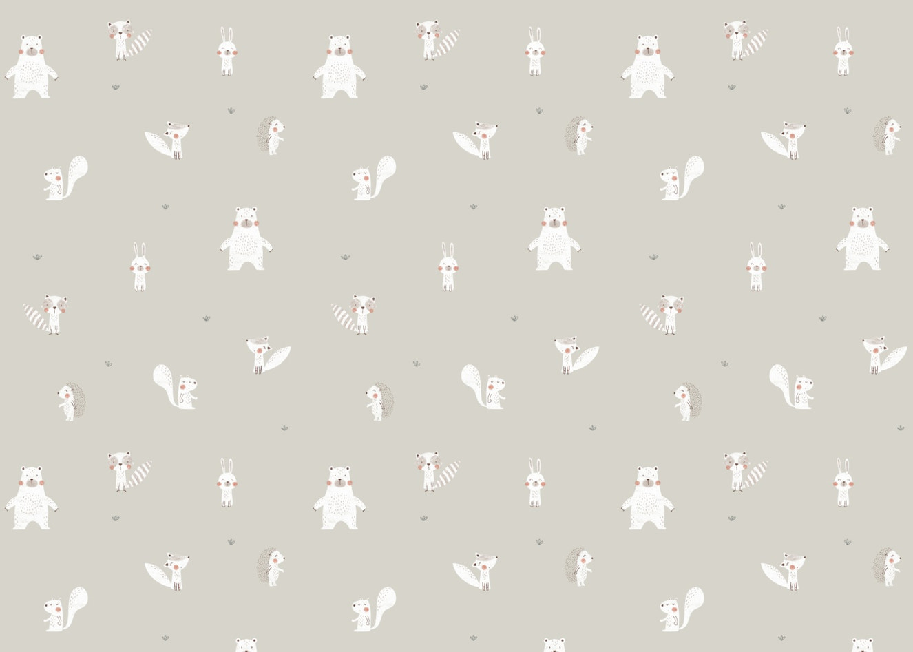 White Color Forest Animals Wallpaper - Giffywalls