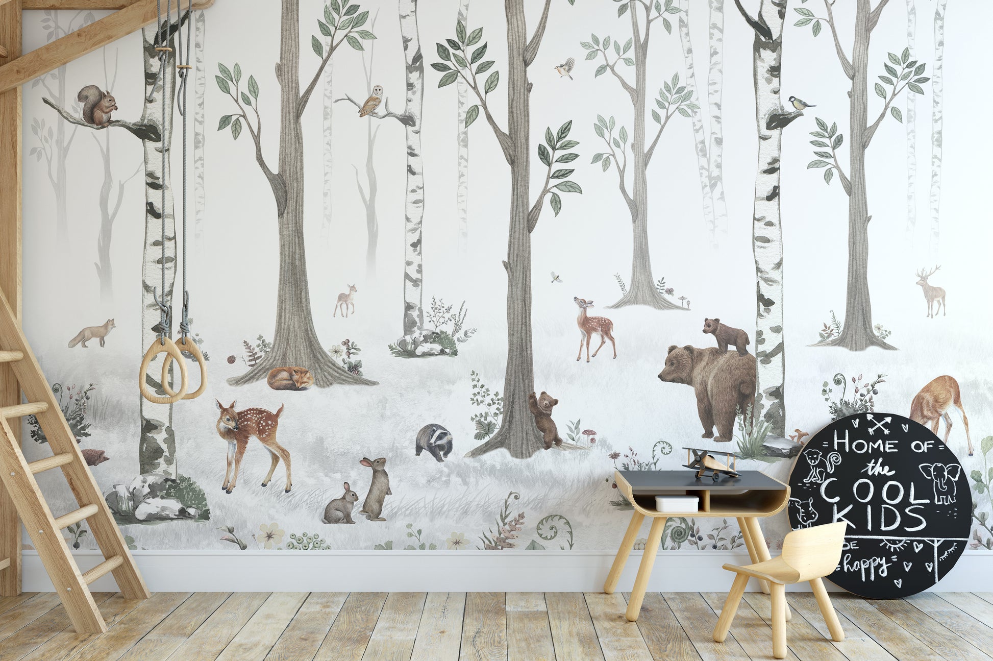 White Forest Wallpaper for Walls - Giffywalls