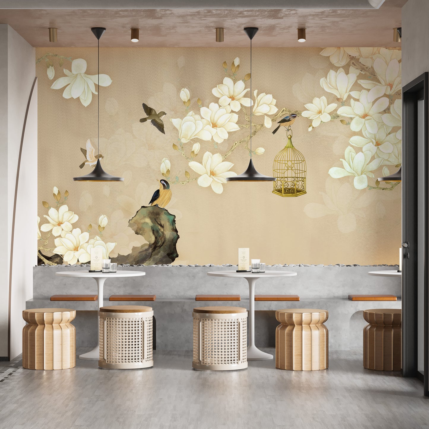 White Magnolia Flowers Wallpaper Murals - Giffywalls
