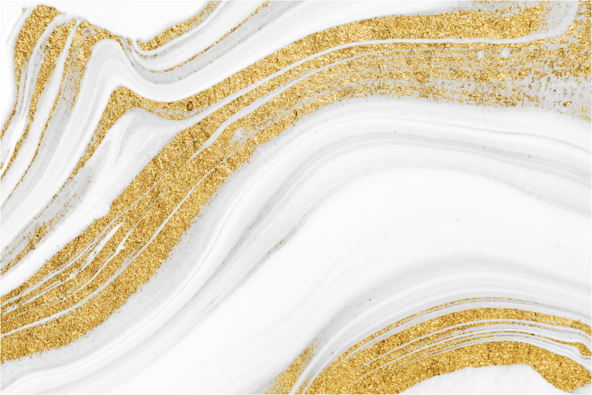 White Gold Marble Wallpaper Mural