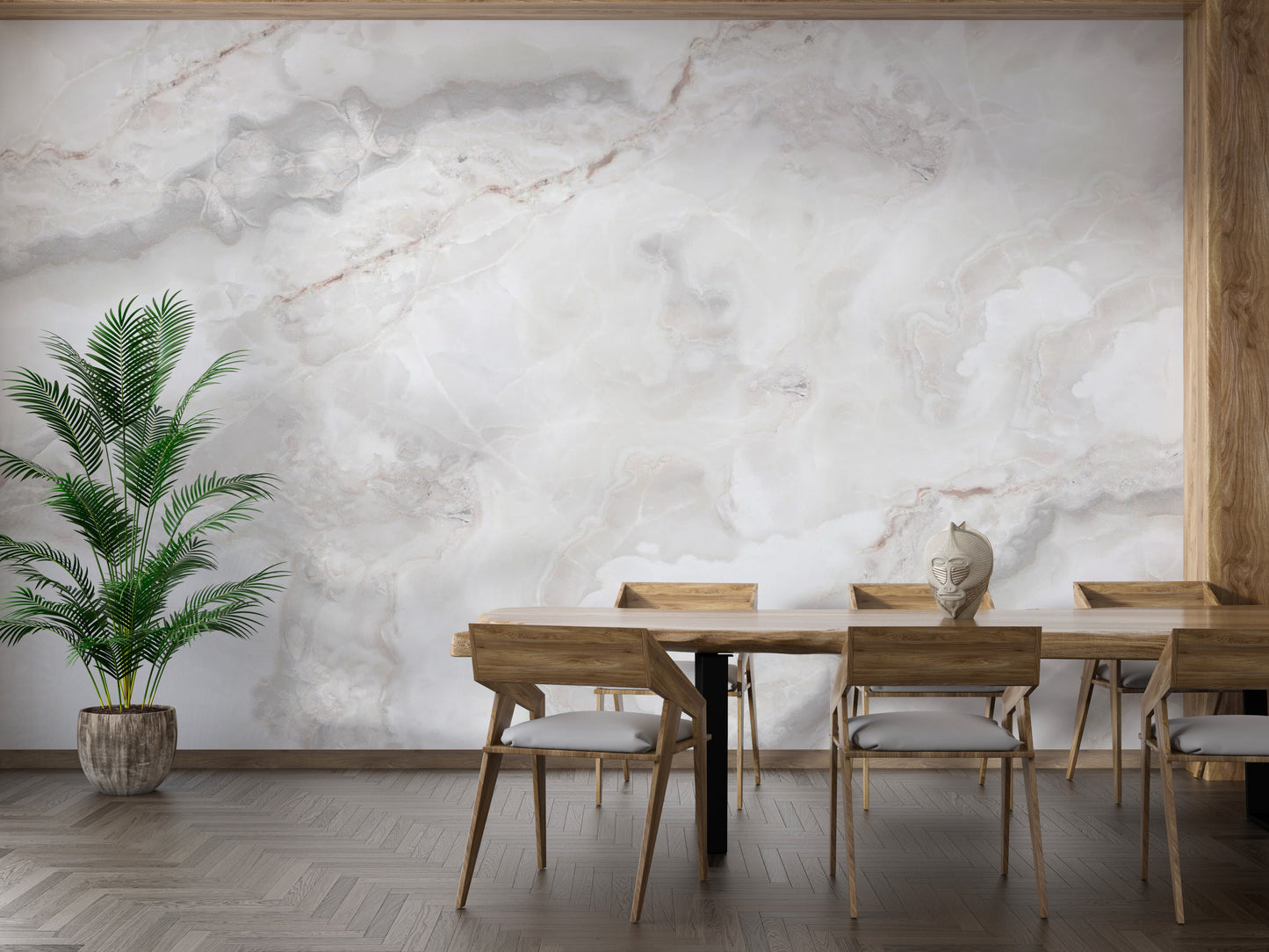 White Marble Wallpaper Mural - Giffywalls