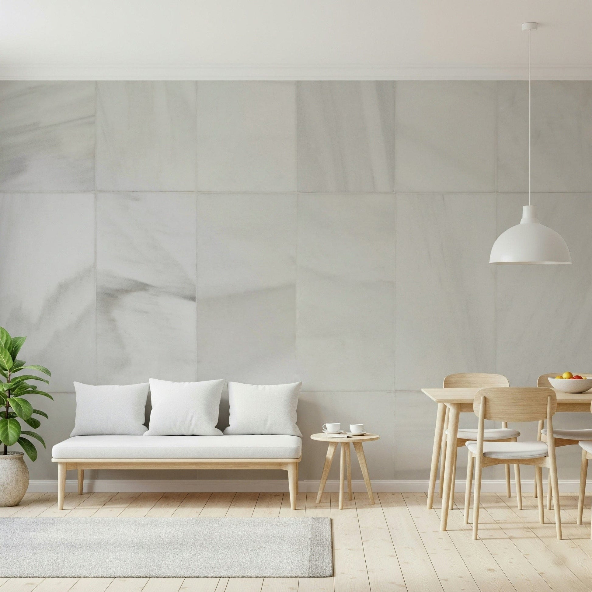 Textured stone wallpaper mural blending natural block patterns and soft shading for sophisticated interiors.