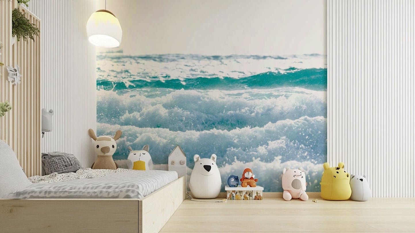 An artistic tone-on-tone mural for home decor.

