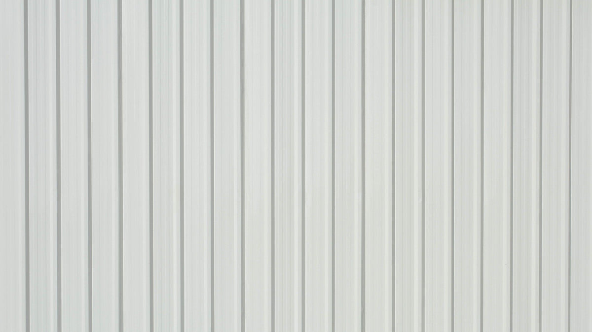 White Corrugated Metal Sheet Wallpaper
