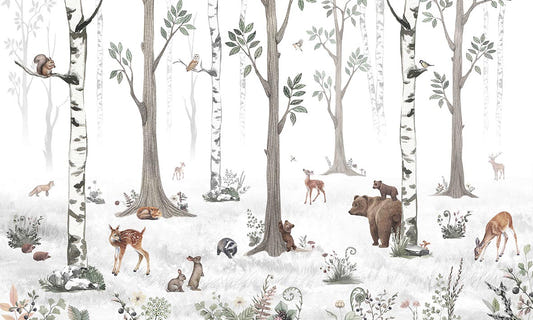 White Forest Wallpaper for Walls
