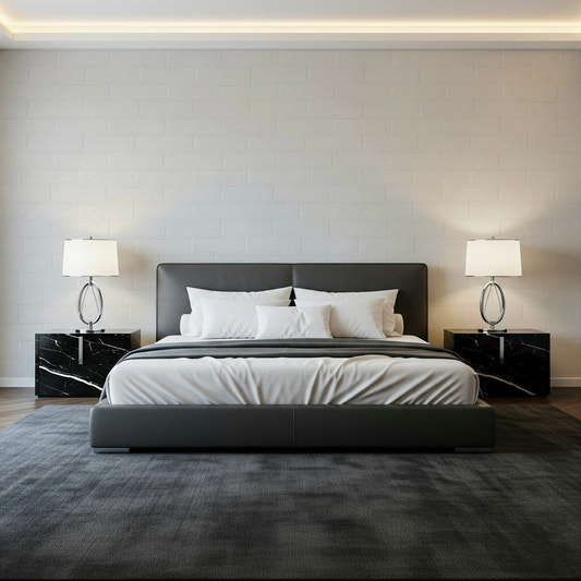 Wall mural combining soft white and neutral textures for a light, airy, and rustic accent wall.