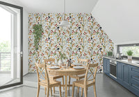 Wild Berry Bliss wall decor, spring meadow, yellow and white flowers.