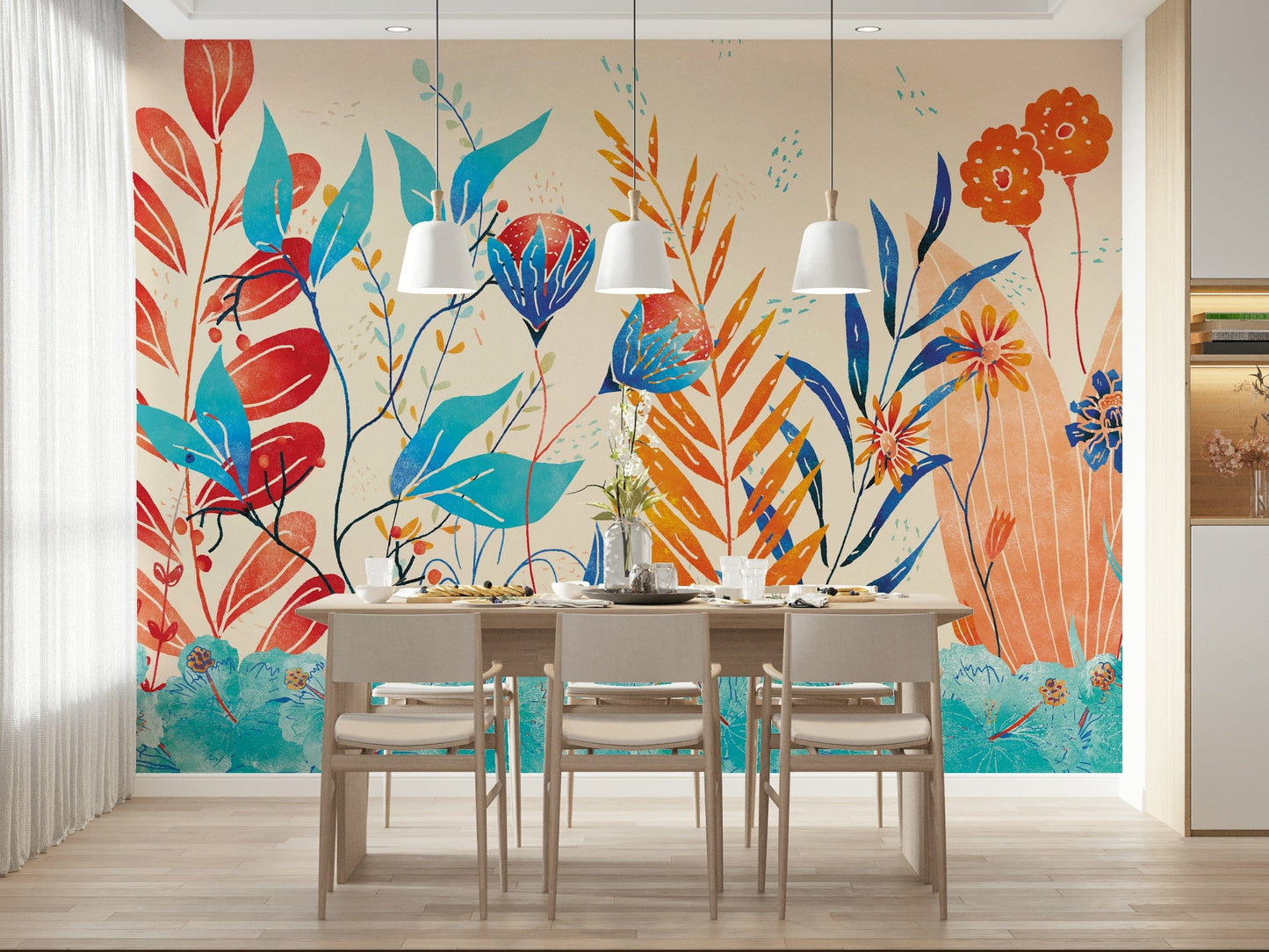 Wild Bloom Symphony Wall Mural
