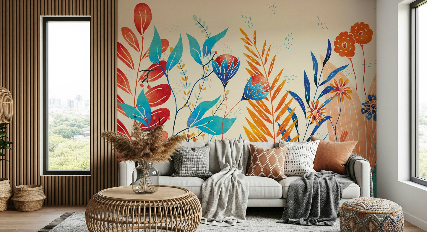 Wild Bloom Symphony Wall Mural