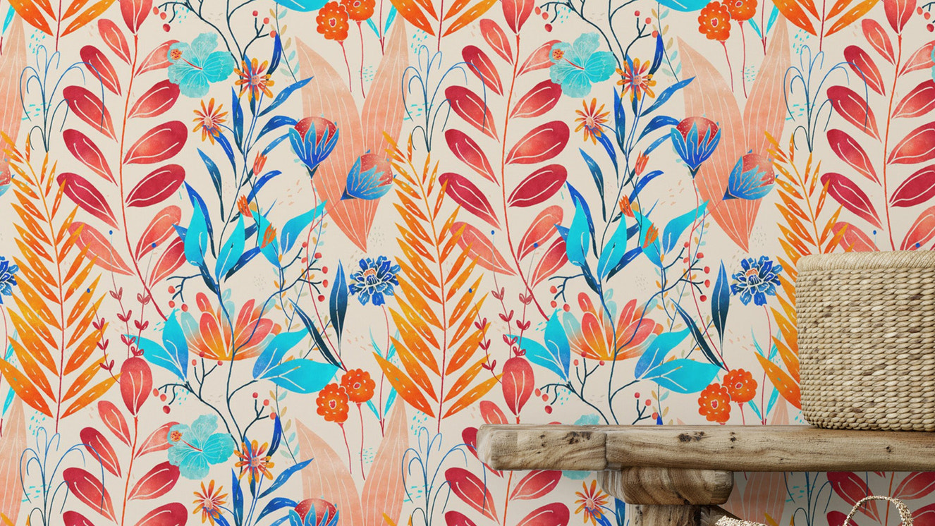 Wild Bloom Symphony Wallpaper