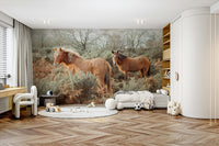 Free-spirited wild horses wall mural

