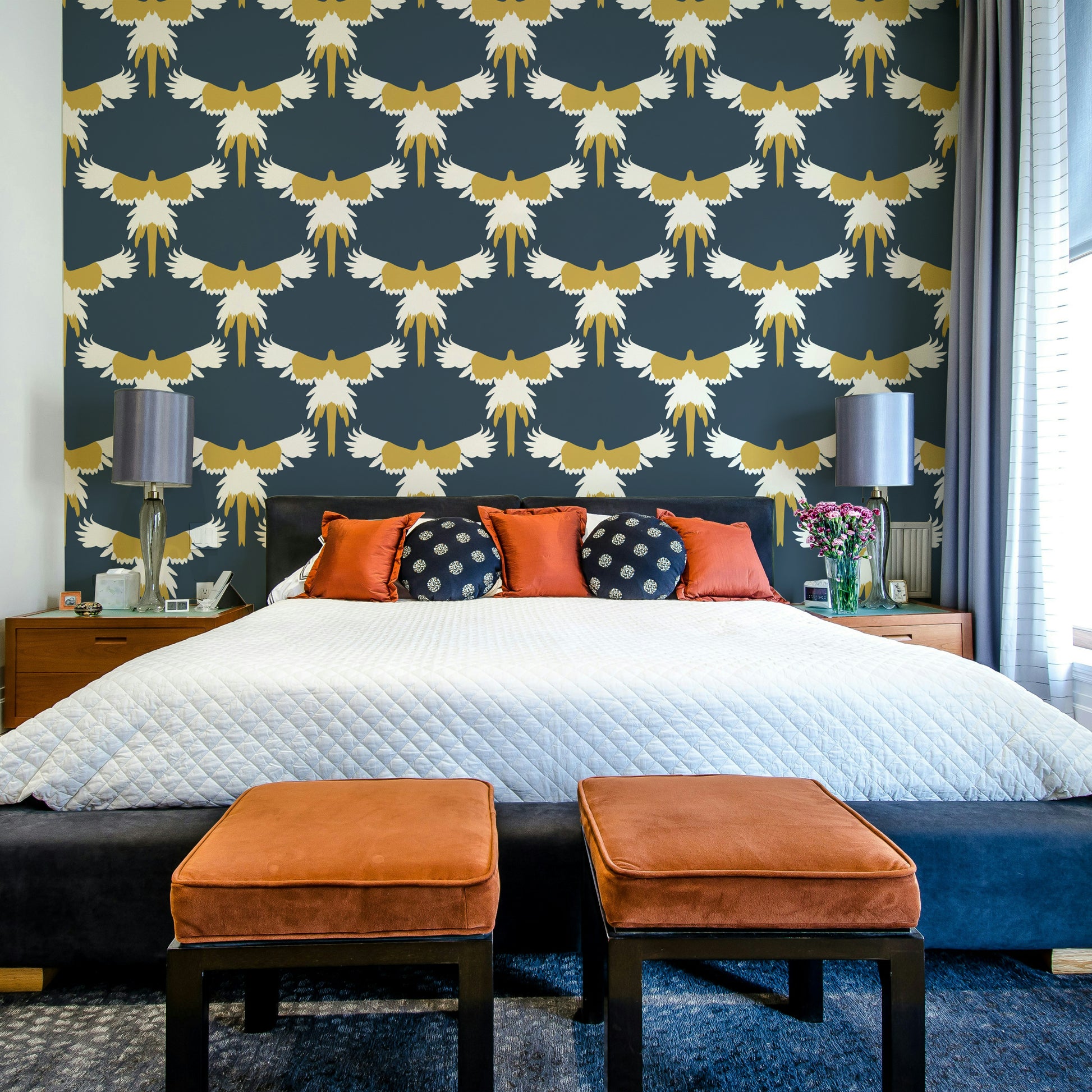 Macaws in motion mural wallpaper

