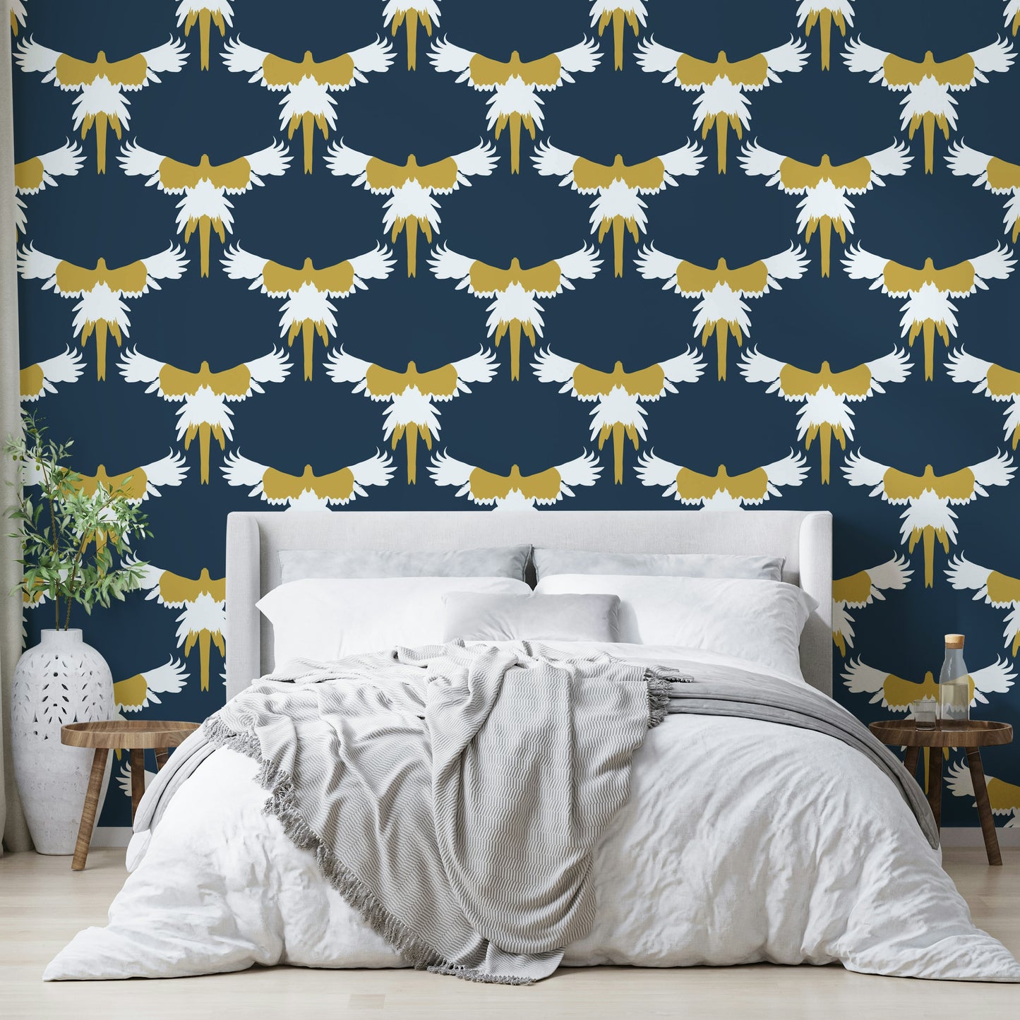 Colorful birds mural wall design

