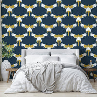 Colorful birds mural wall design

