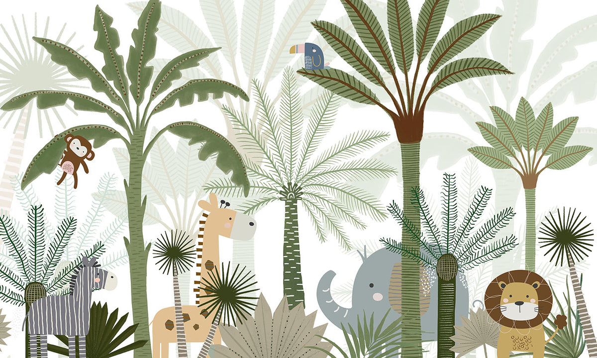 Wild Safari Abstract Animal Wallpaper in your room