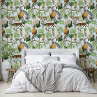 Wild Savana mural with a natural color palette

