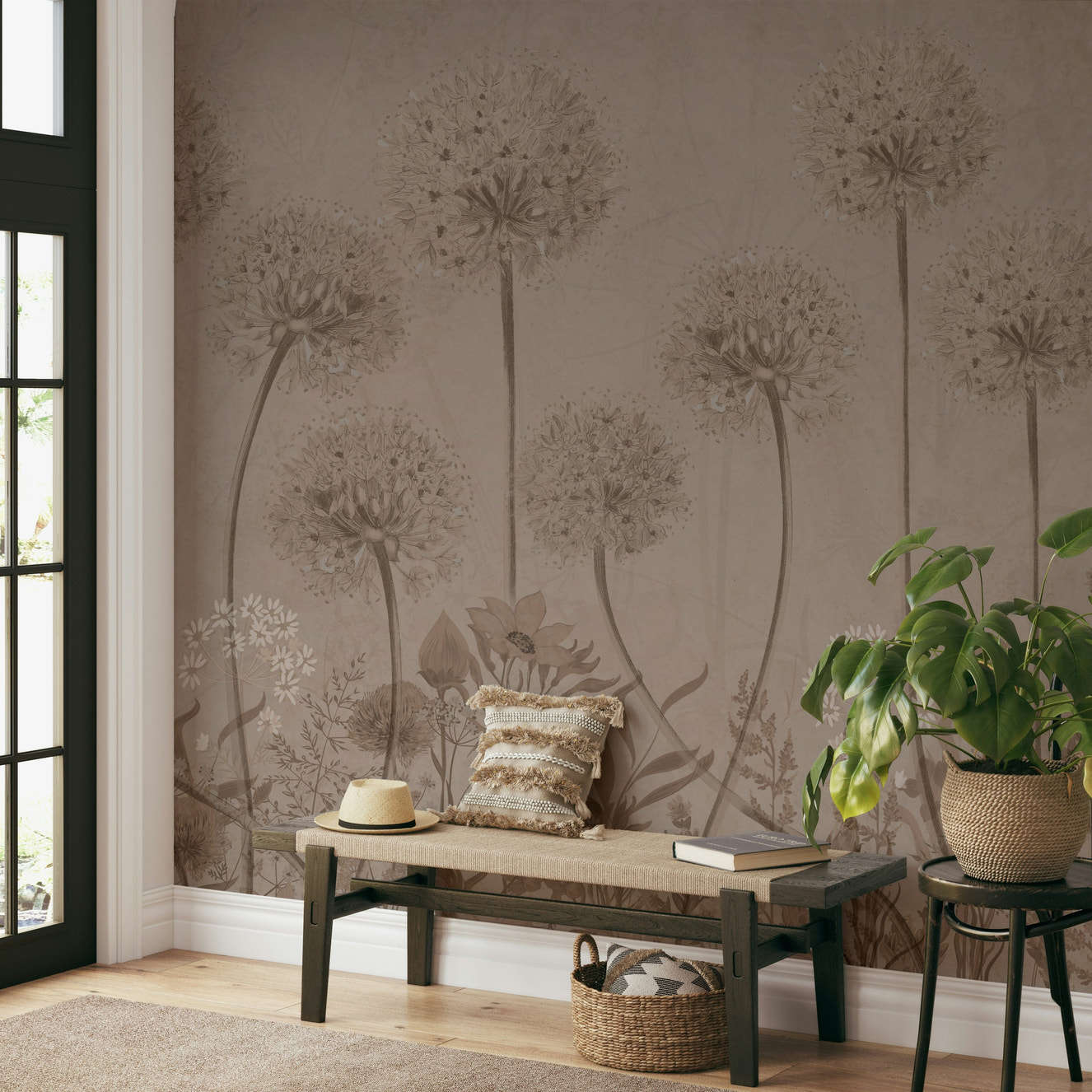 The colors are soft and gentle, with pale hues.

