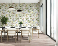 Lush Wildflower Dreams wall covering pink flower clusters.