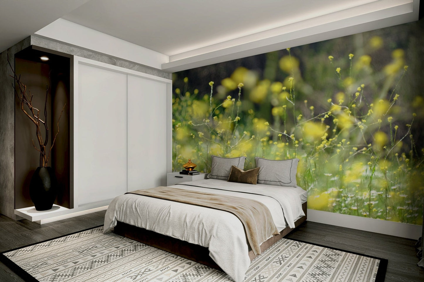 The colors are muted, blending naturally and harmoniously.
