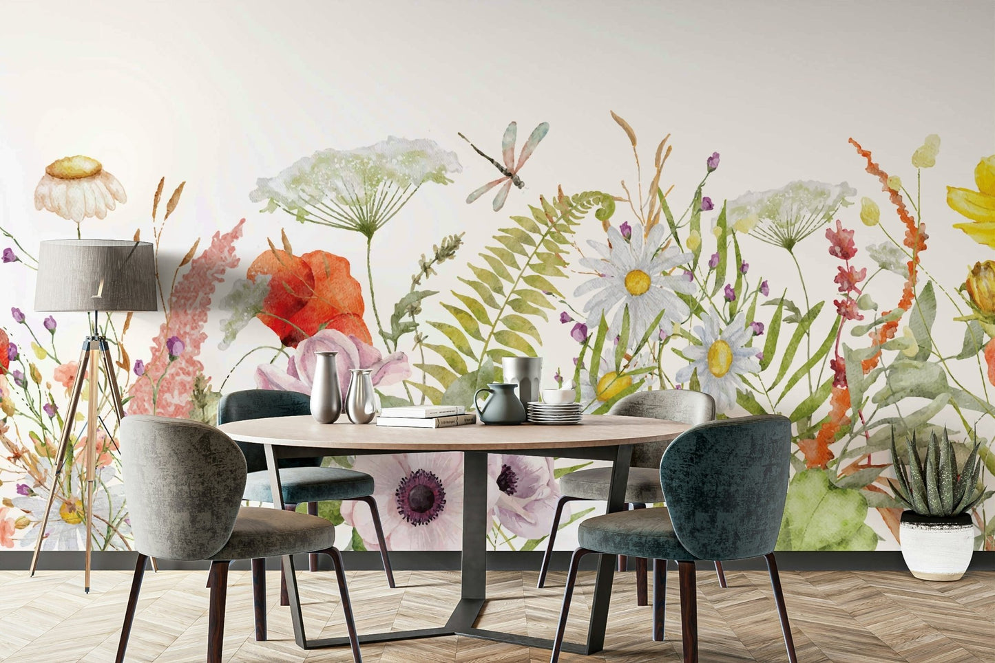 Graceful forms of wildflowers.

