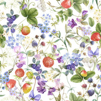 Natural garden print Wildflower Patch bedroom feature