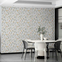 Light floral print wall mural for bedroom

