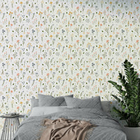 Spring meadow flower wallpaper design


